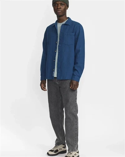 Revolution - Casual Skjorte - Dark Blue